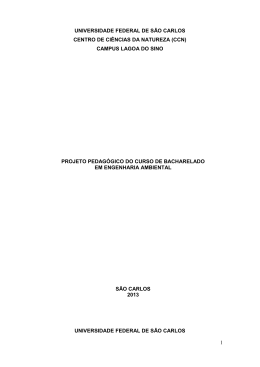 Engenharia Ambiental - Pr&oacute;-Reitoria de Gradua&ccedil;&atilde;o UFSCar