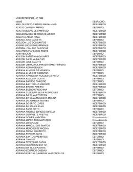 Lista de Recursos - 2ª fase NOME DESPACHO ABEL GUSTAVO