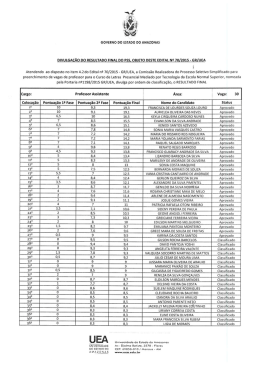 Divulgação do Resultado Final