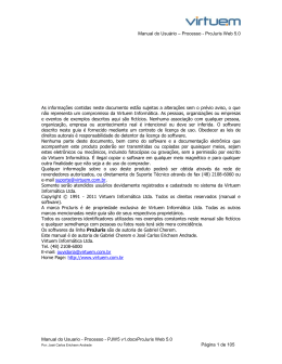 Utiliza&ccedil;&atilde;o do projuris web