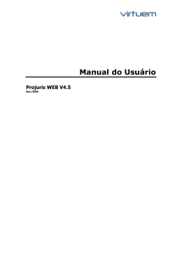 Manual do Usu&aacute;rio - Software jur&iacute;dico ProJuris