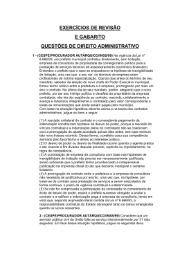 exerc&iacute;cios de revis&atilde;o e gabarito quest&otilde;es de direito administrativo