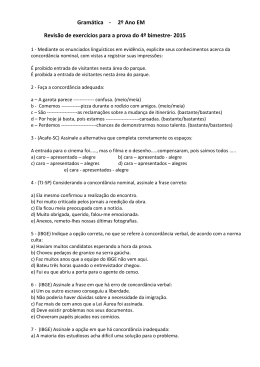 Exercícios de revisão para a prova