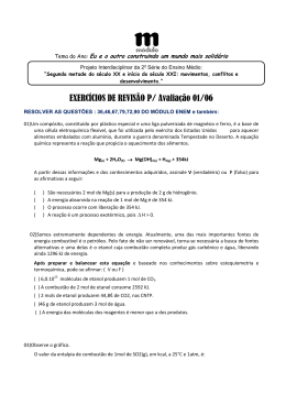 EXERC&Iacute;CIOS DE REVIS&Atilde;O P/ Avalia&ccedil;&atilde;o 01/06