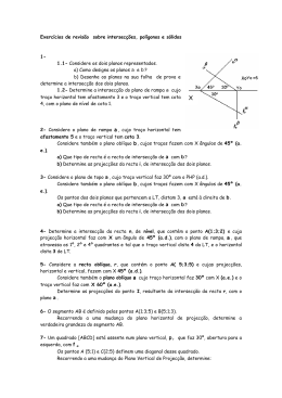 Exercícios de revisão sobre intersecções, polígonos e sólidos