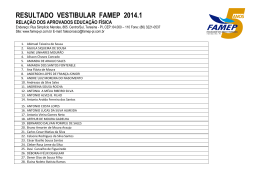 RESULTADO VESTIBULAR FAMEP 2014.1