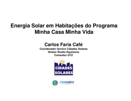 Energia Solar em Habita&ccedil;&otilde;es do Programa Minha Casa Minha Vida