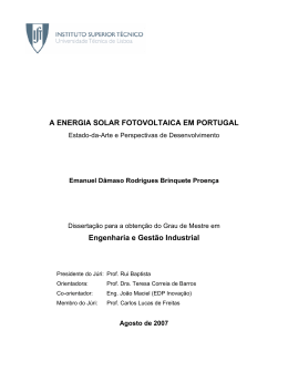 A ENERGIA SOLAR FOTOVOLTAICA EM