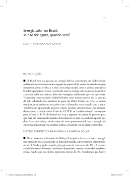 5- Energia solar no Brasil: se n&atilde;o for agora, quando ser&aacute;?
