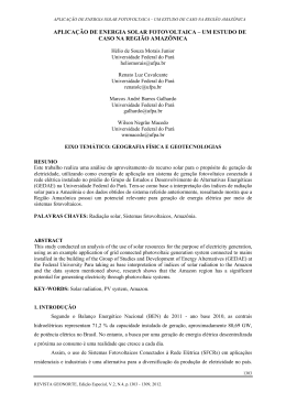 aplica&ccedil;&atilde;o de energia solar fotovoltaica &ndash; um estudo de caso na
