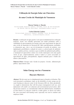 Inform&aacute;tica Utiliza&ccedil;&atilde;o de Energia Solar em Chuveiros de uma