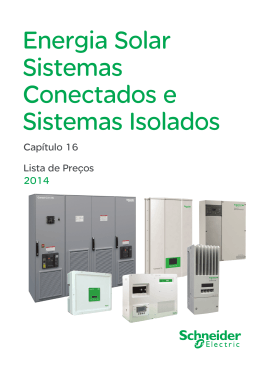 Energia Solar Sistemas Conectados e Sistemas Isolados