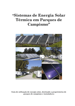 &ldquo;Sistemas de Energia Solar T&eacute;rmica em Parques de