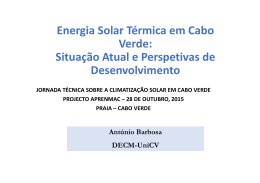 Energia Solar Térmica em Cabo Verde: Situação