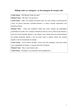 Di&aacute;logos sobre energia solar
