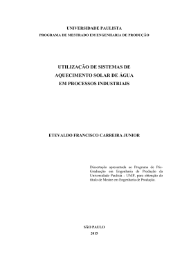 utiliza&ccedil;&atilde;o de sistemas de aquecimento solar de &aacute;gua em