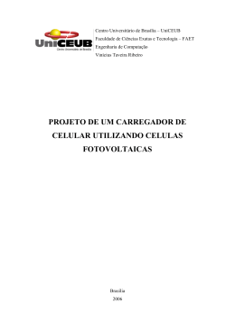 projeto de um carregador de celular utilizando celulas