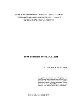 guias cir&uacute;rgicos e suas aplica&ccedil;&otilde;es