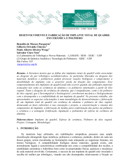 DESENVOLVIMENTO E FABRICA&Ccedil;&Atilde;O DE IMPLANTE
