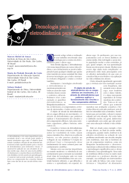 Tecnologia para o ensino de eletrodin&acirc;mica para o aluno cego