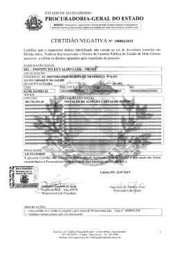 ESTADO DE MATO GROSSO PROCURADORIA