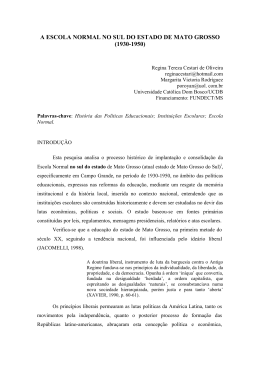 a escola normal no sul do estado de mato grosso _1930-1950