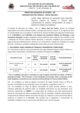 ESTADO DE MATO GROSSO PREFEITURA MUNICIPAL DE