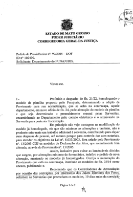 ESTADO DE` MATO çROssO PODER JUDICIARIO - Anoreg-MT