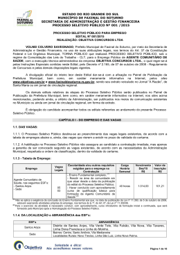 Edital n&deg; 001/2015 - Objetiva Concursos