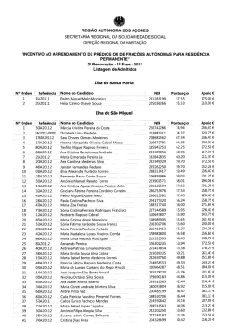 REGIÃO AuTÓNOMA Dos AÇORES