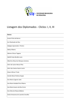 Listagem dos Diplomados