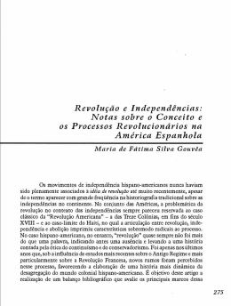 Revolu&ccedil;&atilde;o e Independ&ecirc;ncias: Notas sobre o