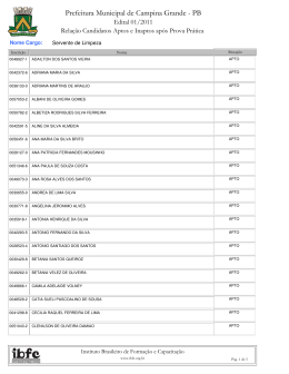 Resultado Prova Pr&aacute;tica