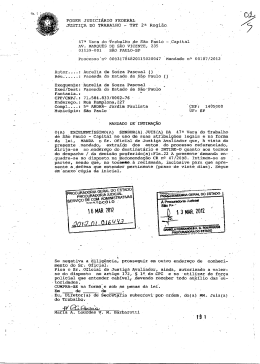 PODER JUDICI&Aacute;RIO FEDERAL JUSTI&Ccedil;A DO TRABALHO TRT 2a