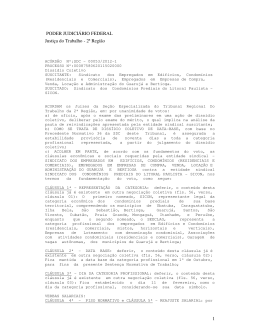 1 PODER JUDICI&Aacute;RIO FEDERAL Justi&ccedil;a do Trabalho