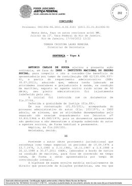 JUSTI&Ccedil;A FEDERAL JUSTI&Ccedil;A FEDERAL CONCLUS&Atilde;O Processo