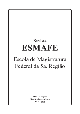 revista escola magistratura 9 - Tribunal Regional Federal da 5&ordf; Regi&atilde;o