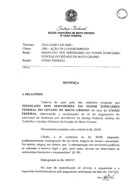 Leia, na &iacute;ntegra, a decis&atilde;o do titular da 8&ordf; vara federal sobre a