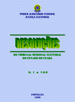 do tribunal regional eleitoral do estado do cear&aacute; poder judici&aacute;rio