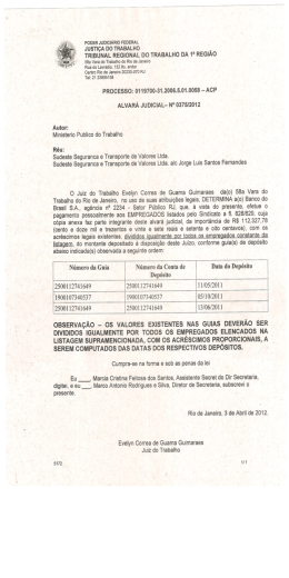 PODER JUDICIÁRIO FEDERAL JUSTIÇA DO - Sindiforte-RJ