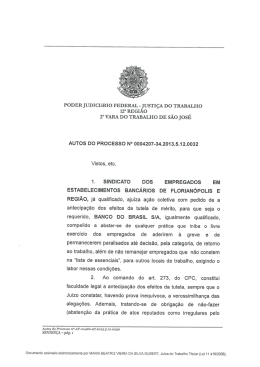 PODER JUDICI&Aacute;RIO FEDERAL - JUSTI&Ccedil;A DO TRABALHO