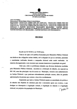 PODER JUDICIARIO FEDERAL JUSTIÇA ELEITORAL