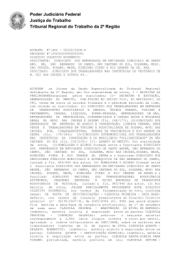 dissídio coletivo 2006-2007 - Sindicato dos Empregados em
