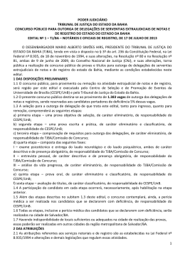 Edital - CESPE / UnB - Universidade de Bras&iacute;lia