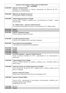 Agenda de atividades - Abril