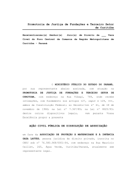 Promotoria de Justi&ccedil;a de Funda&ccedil;&otilde;es e Terceiro Setor de Curitiba