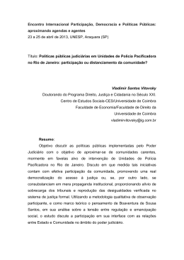 Pol&iacute;ticas p&uacute;blicas judici&aacute;rias em Unidades de Pol&iacute;cia