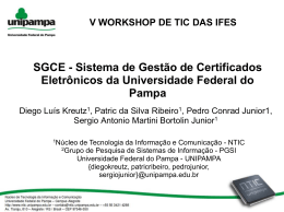 SGCE - Sistema de Gestão de Certificados - NTIC