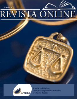 REVISTA ELETRONICA n 01 - Escola Judicial do TRT6