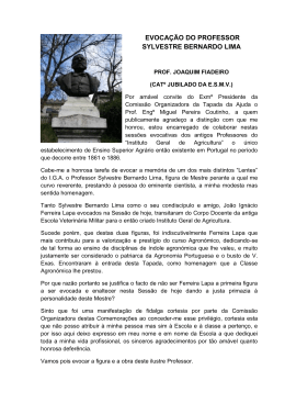 Prof. Sylvestre Bernardo Lima por Prof. Joaquim Fiadeiro